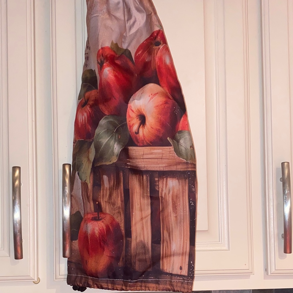 Apple Print Plastic Bag Holder